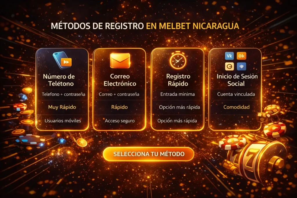 melbet casino registration methods