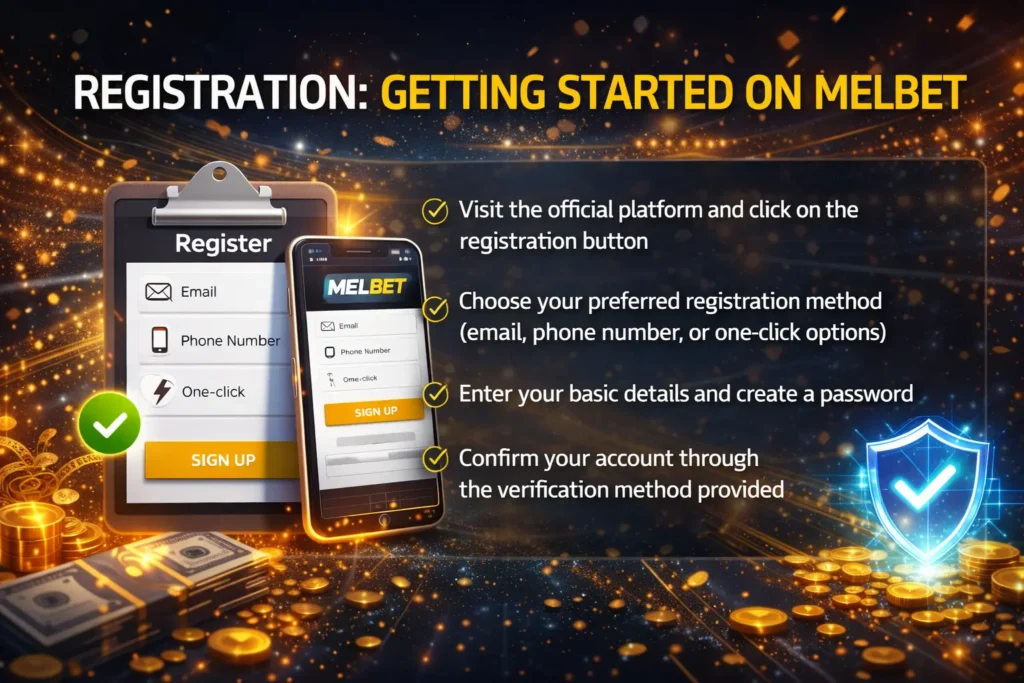 Melbet Home page registration image 