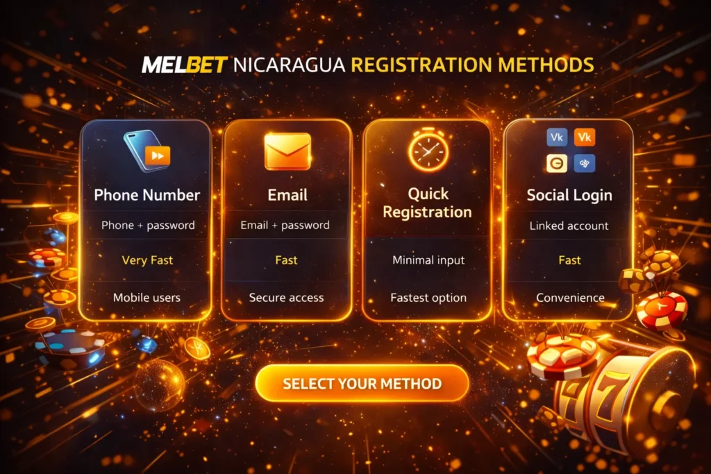 Melbet Registration method
